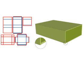 书型翻盖V槽,内盒灰板V槽,裱纸全包