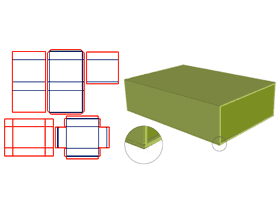 书型翻盖V槽,内盒灰板V槽,裱纸全包