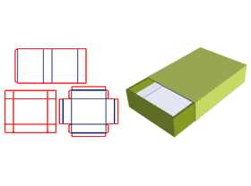 抽屉盒,卡纸封套,内盒灰板V槽